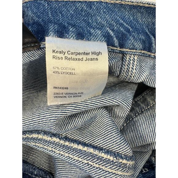 Reformation Denim Kealy Carpenter Utility Jeans 30 High Rise Relaxed Straight - Picture 5 of 13